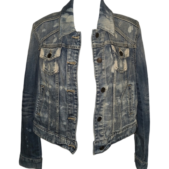 Express Jeans Jackets & Blazers - Express Jeans Bleach Washed Jean Jacket
